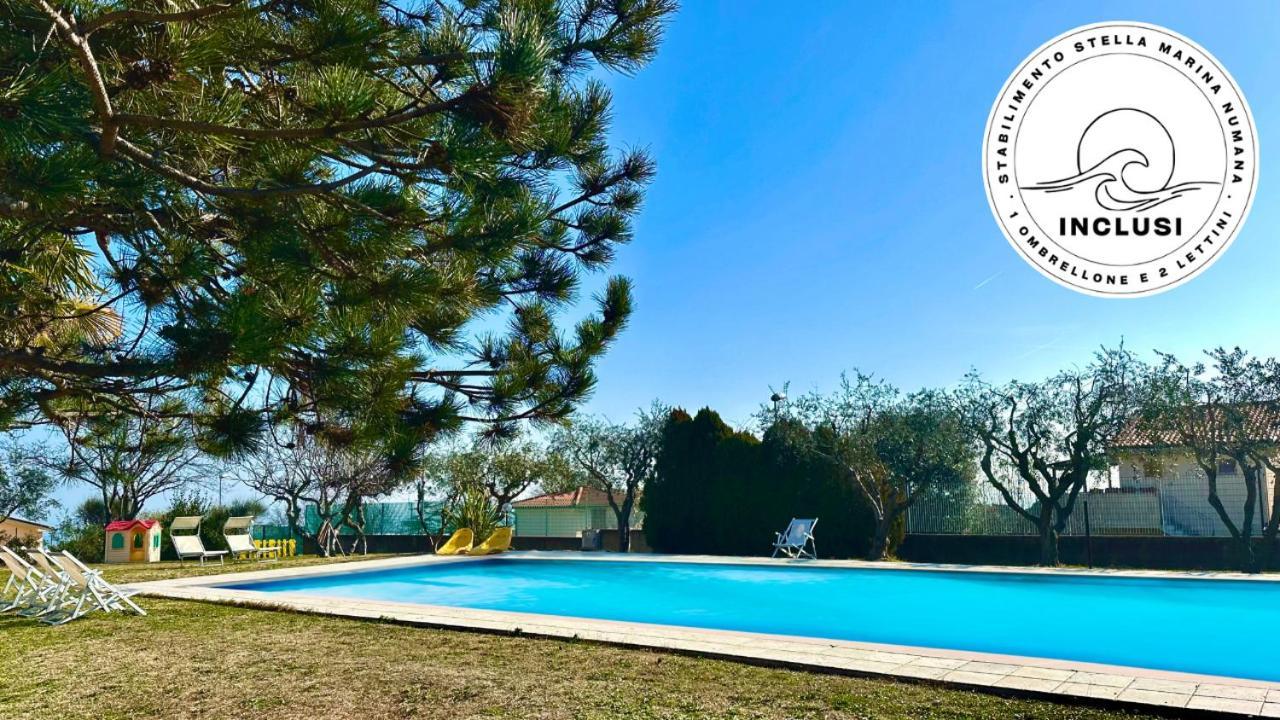 Viva3 - Numana, Ampio Trilocale In Villa Con Piscina Dış mekan fotoğraf