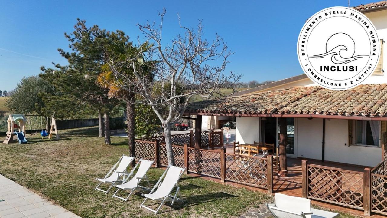 Viva3 - Numana, Ampio Trilocale In Villa Con Piscina Dış mekan fotoğraf